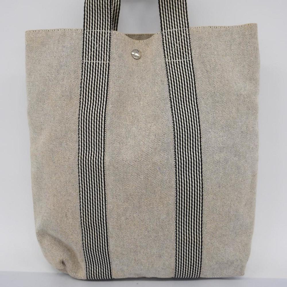 Hermes Tote Bag New Foolt Cabas Canvas Grey Women's - Picture 3 of 17